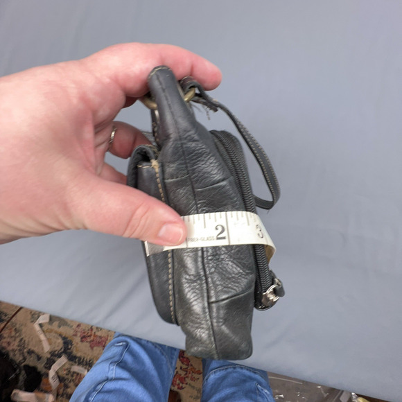 Fossil Black Leather Crossbody Bag | Front Pocket Purse | Small Shoulder - Picture 15 of 15